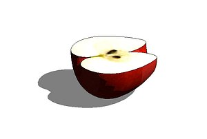 3d model apple cut