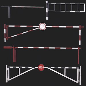 Set of 5 Barriers 3D model