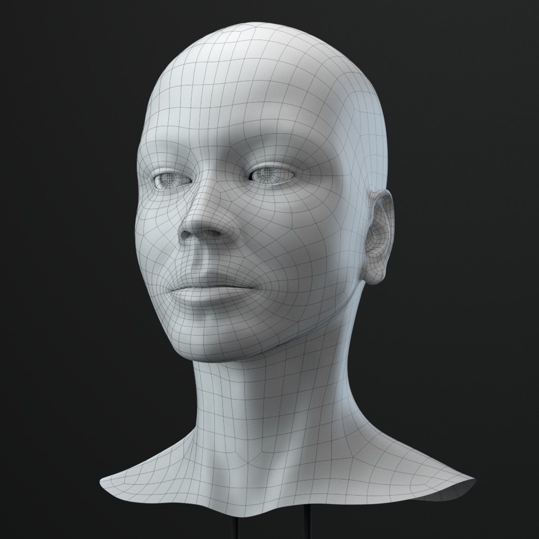 Female Head 3D Model - TurboSquid 1422955