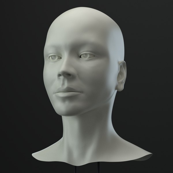 女性の頭3dモデル Turbosquid