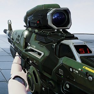 Sci-Fi Assault Rifle - game model