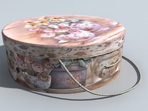 3d model circle container flower