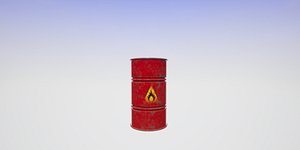 3D model pack barrel tank