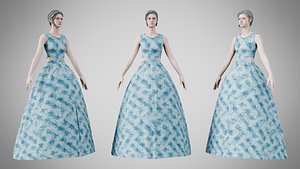 Dress 32 Crystalline Drift Brocade