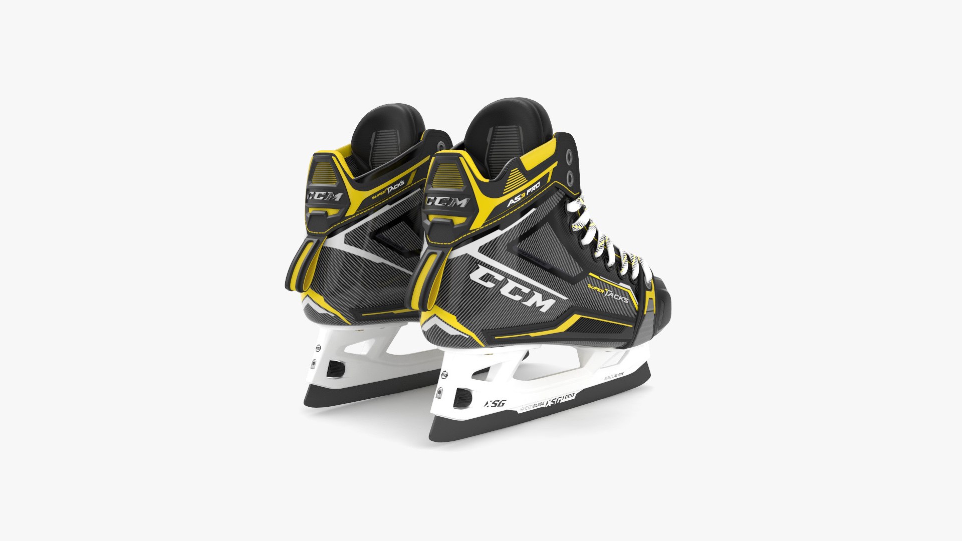 3D CCM Super Tacks AS3 Pro Senior Goalie Skates Model TurboSquid 2184004