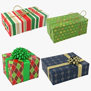 3D model Realistic Christmas Presents Bundle 2