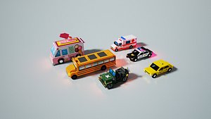 6 Voxel Vehicles Pack 3D MagicaVoxel design