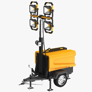 3D Detailed Construction Mobile Light model