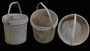3D model Dirty Plastic Bucket 3D Scan