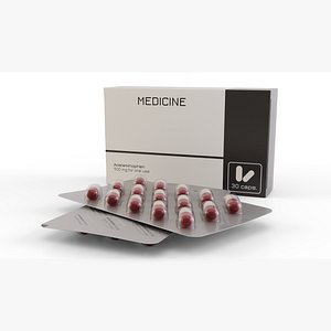 medication pack capsules 3D