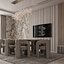 Modern Vertical Fluted TV background Wall Panel Relief STL CNC 07