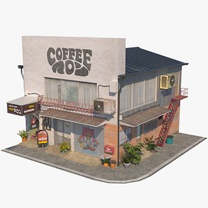Marron Coffee Shop PBR Remastered 3D model