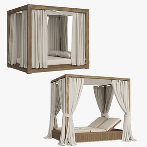 Restoration Hardware Canopy Daybed Set 3D