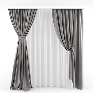 3D curtains modern model