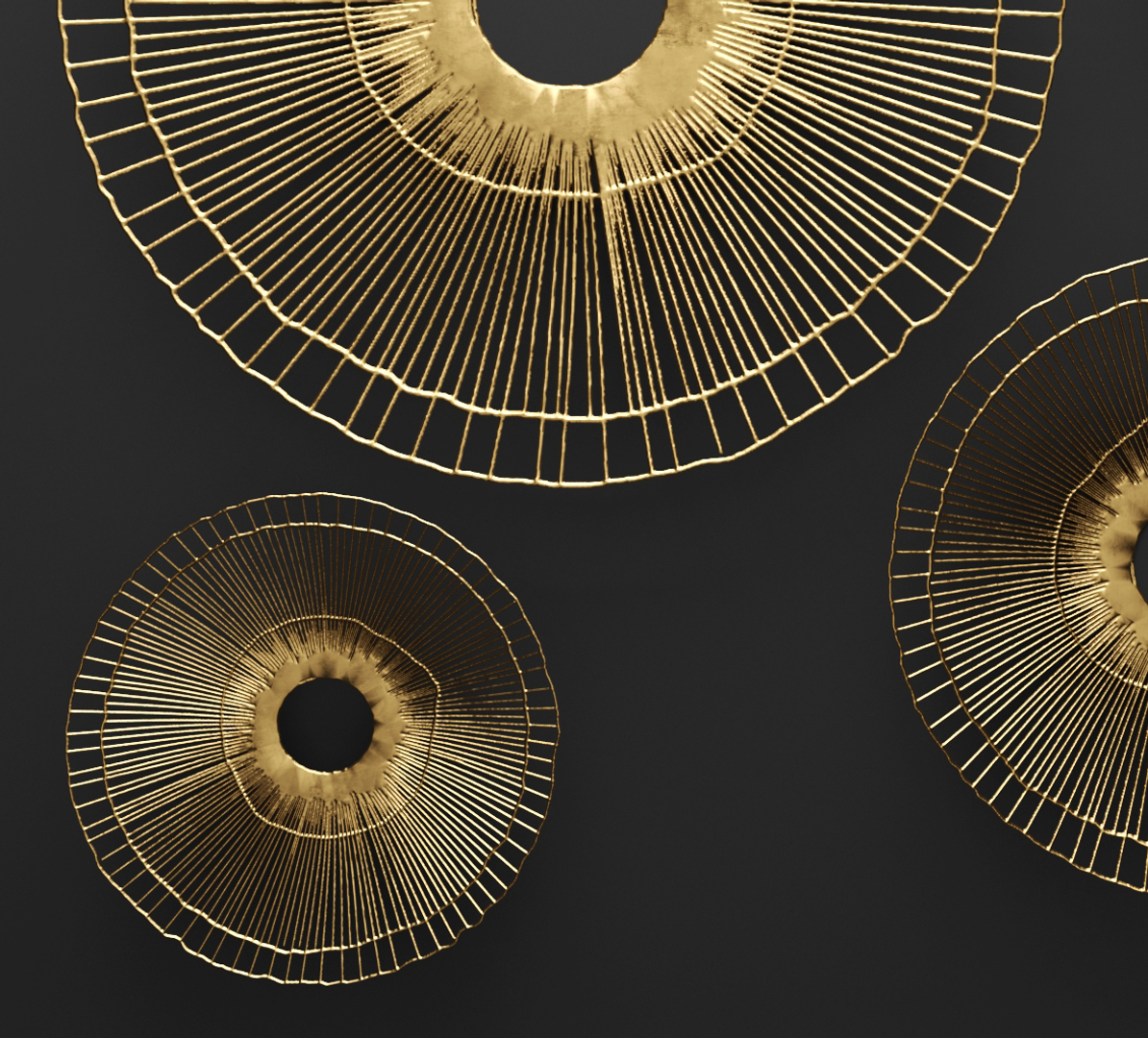 wall decor futuristic coral 3d model