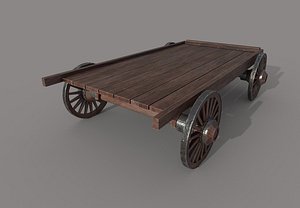 Wooden Cart 3D model