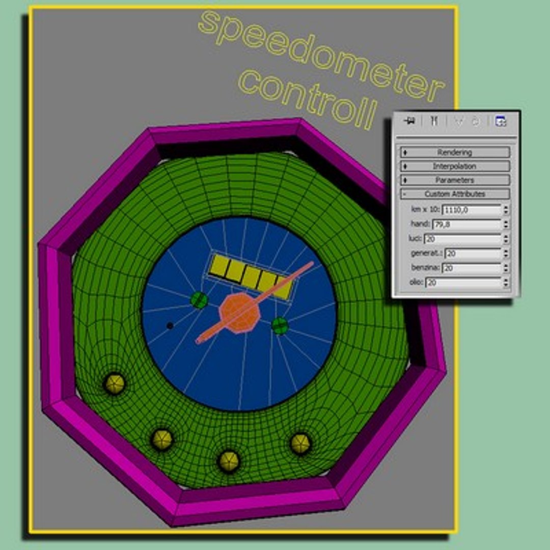 fiat 500 speedometer 3ds