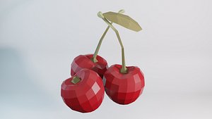 3D model cherry fruit food
