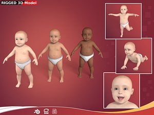 Rigged Baby - 3 Textures