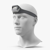 LED Head Light Grey with Mannequin Head