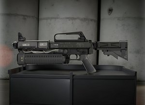 Futuristic Battle Rifle AR-121 3D model