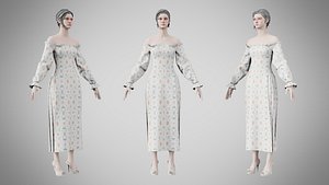 Dress 12 Abstract Pebble Repeat model