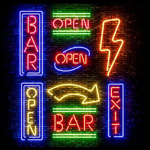 3D Neon Light Sign Modules model