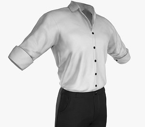 casual suit style 1 3D model