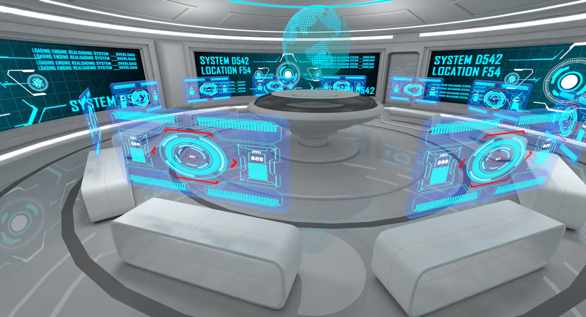 3D 4 Sci Fi Room Sets - TurboSquid 2099404