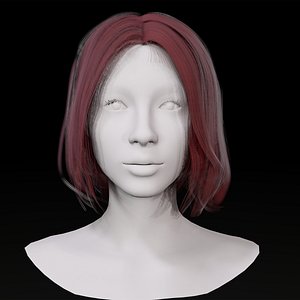 livre Cabelo de mulher com textura castanha grátis Modelo 3D - TurboSquid  1582356