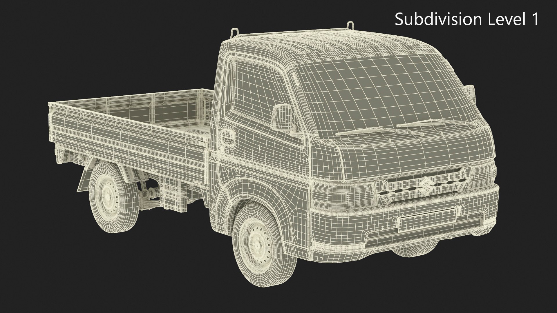 3D White Carry Truck By Suzuki Simplified Model TurboSquid 2294236