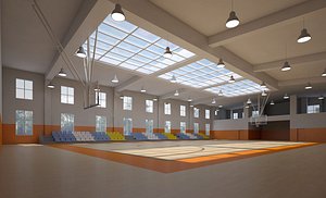 3D Basketball court basketball hall gymnasium stadium model
