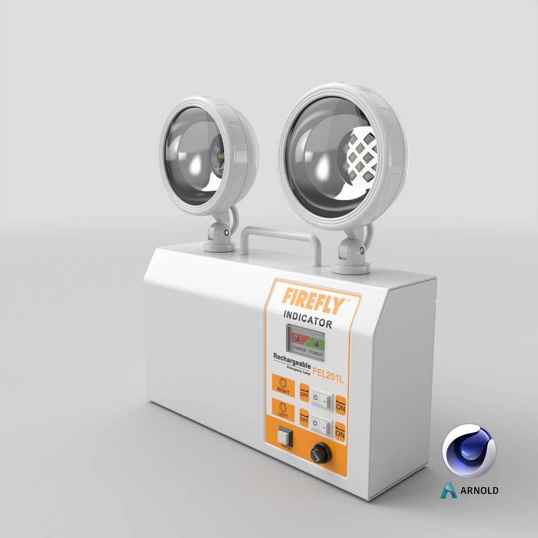 Rechargeable Twin LED Emergency Lamp FIREFLY FEL201L 3D model https://p.turbosquid.com/ts-thumb/sL/aFBYPO/1K/stemcell_cinema_4d_arnold_render/png/1634141425/1920x1080/fit_q87/f1dca895565c108a8a3bf25a9ede7a0be26e7846/stemcell_cinema_4d_arnold_render.jpg