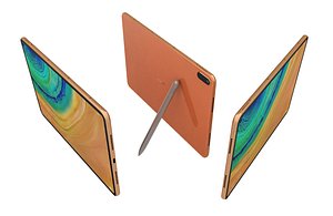 3D Huawei Matepad Pro 5G Orange Low Poly