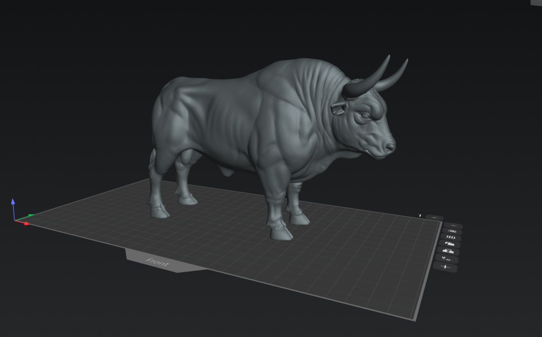 3D Muscular Bull 3D Print Model Model - TurboSquid 2537467