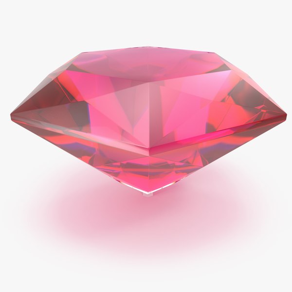 3D Fire Rose Hexagon Cut Pink Topaz