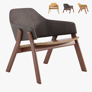 3D Clutch Leather  Lounge Chair