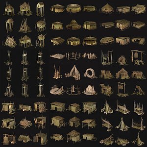 3D JUNGLE SWAMP CITY TRIBAL VILLAGE MEGA BUILDER AAA COLLECTION