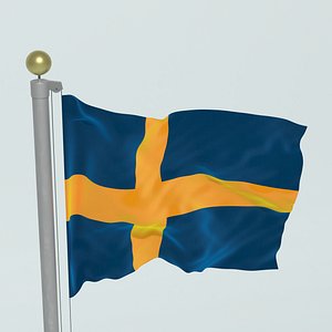 3D model SWEDEN FLAG