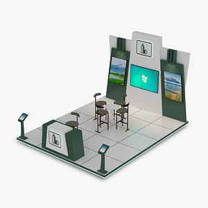 3D 5x4 meter exhibition booth idea