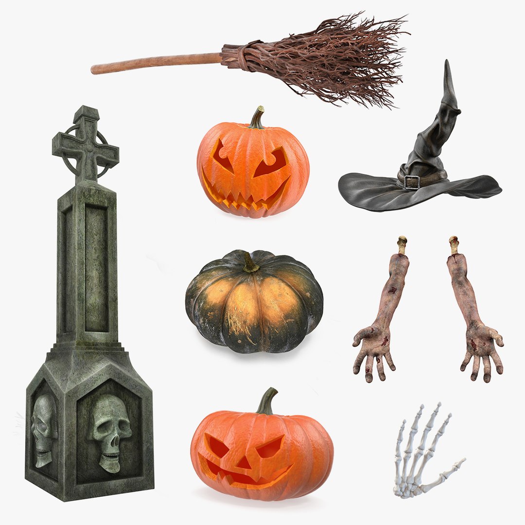 Halloween Decor Collection 3D model preview
