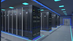 Modern Computer Server Room 1 3D model
