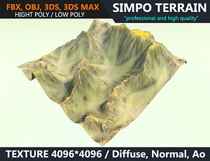 3D realistic terrain polys games