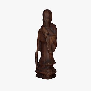 3ds max monastic sculpture scanned statue