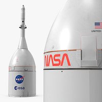 NASA Orion Crew Capsule with Service Module Simplified