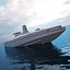 Maritime Unmanned Combat Vessel on Water