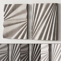 282 decorative wall art 14 waves gypsum wall sculpture 01