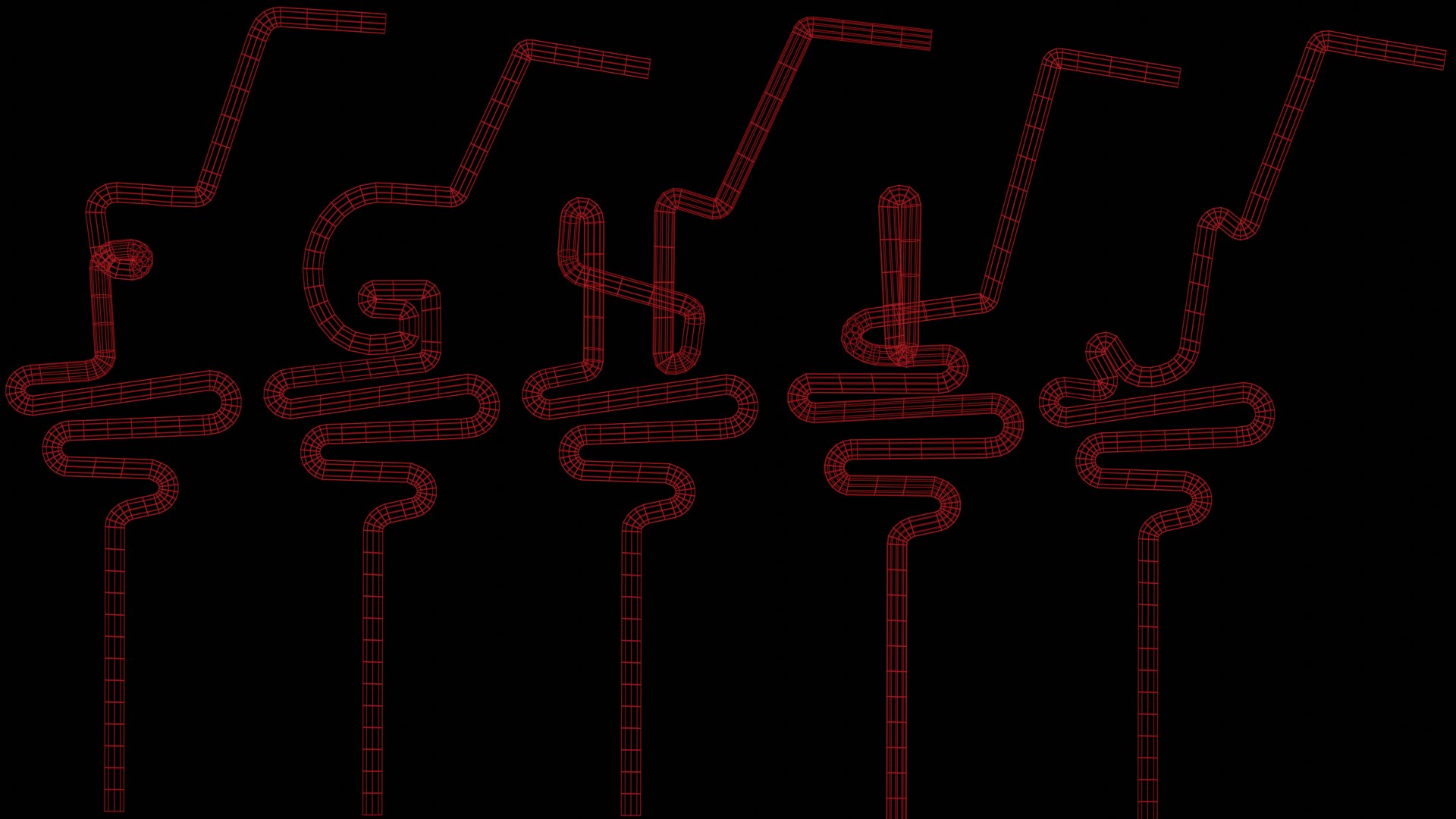 Crazy Straw Alphabet Low Poly 3D Model - TurboSquid 1847432