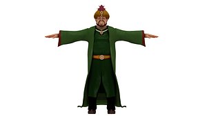 3D fat muslin cartoon king