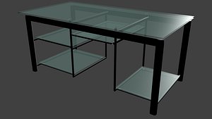 3D glass table model